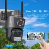Icsee Security Camera Wifi Wireless IP Camera External Security HD 6MP Waterproof 4K Ultra HD Camera Dust Proof