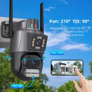 Icsee Security Camera Wifi Wireless IP Camera External Security HD 6MP Waterproof 4K Ultra HD Camera Dust Proof