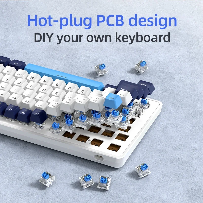 APAYADO K82 82 Keys Multifunctional Knob Mechanical Keyboard,Cool Backlight,Full Key Hot Swappable,Wired Connection,Windows&Mac - Imagem 4